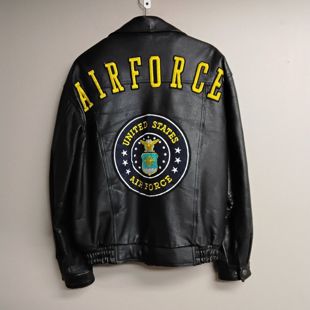 Vintage Oscar Piel Men's Airforce Bomber Jacket Size L #636